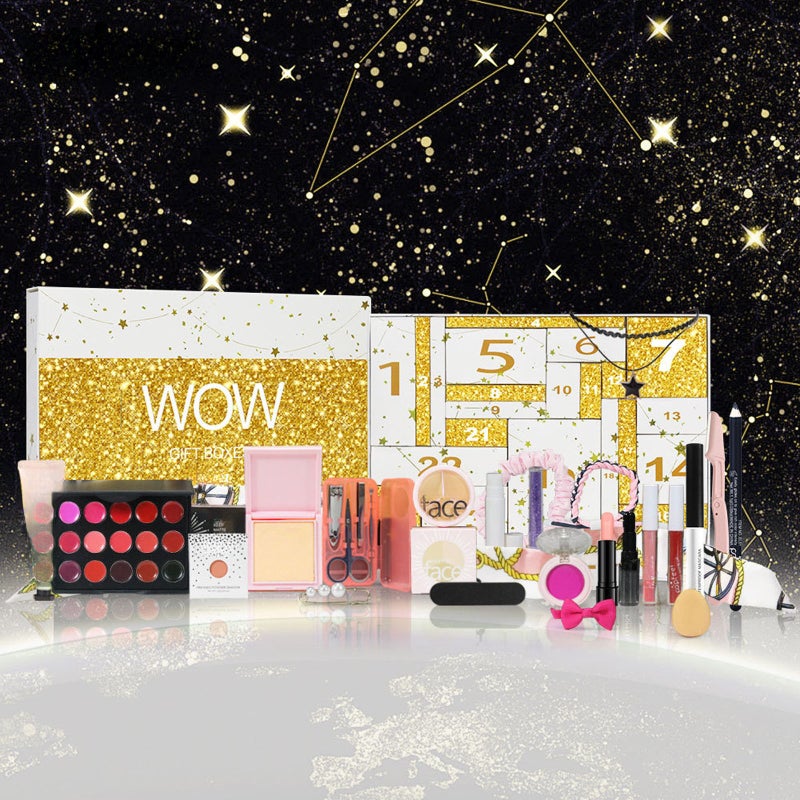 Holiday Gift Makeup Set Gift Box   WOW002-black gold - Image 3