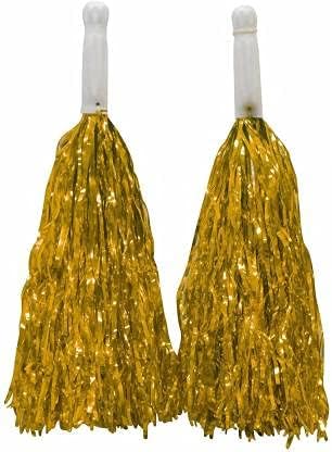 LUDALY One Pairs Cheer Leading Pom Poms (Golden) - Image 3