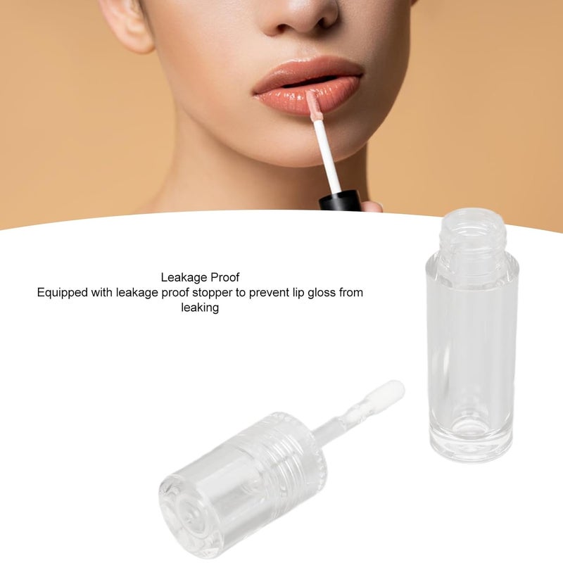 10-Pack Refillable 5ml Clear Lip Gloss Tubes with Applicator Wand – Empty Containers for Lip Gloss, Lip Oil & Lip Dye – Design, Fit for DIY Beauty Creators - Image 4
