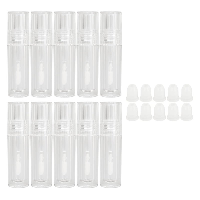 10-Pack Refillable 5ml Clear Lip Gloss Tubes with Applicator Wand – Empty Containers for Lip Gloss, Lip Oil & Lip Dye – Design, Fit for DIY Beauty Creators - Image 1