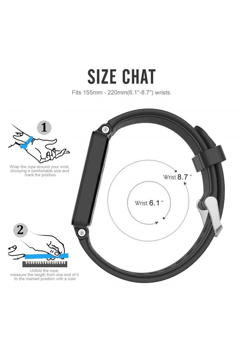 Soft Silicone Replacement Strap Band Women Men Compatible with Garmin Forerunner 920xt Watch (Blue) - Image 2