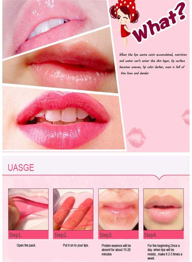 Jakuva 30PCS Moisturizing Collagen Lip Masks, Sleeping Mask Lip Balm Bulk for Dry Mouth, Remove Chapped Skin & Anti-Aging, Hydrating Plumping Face Care for Valentine's Day Gift, Peach Pink - Image 5
