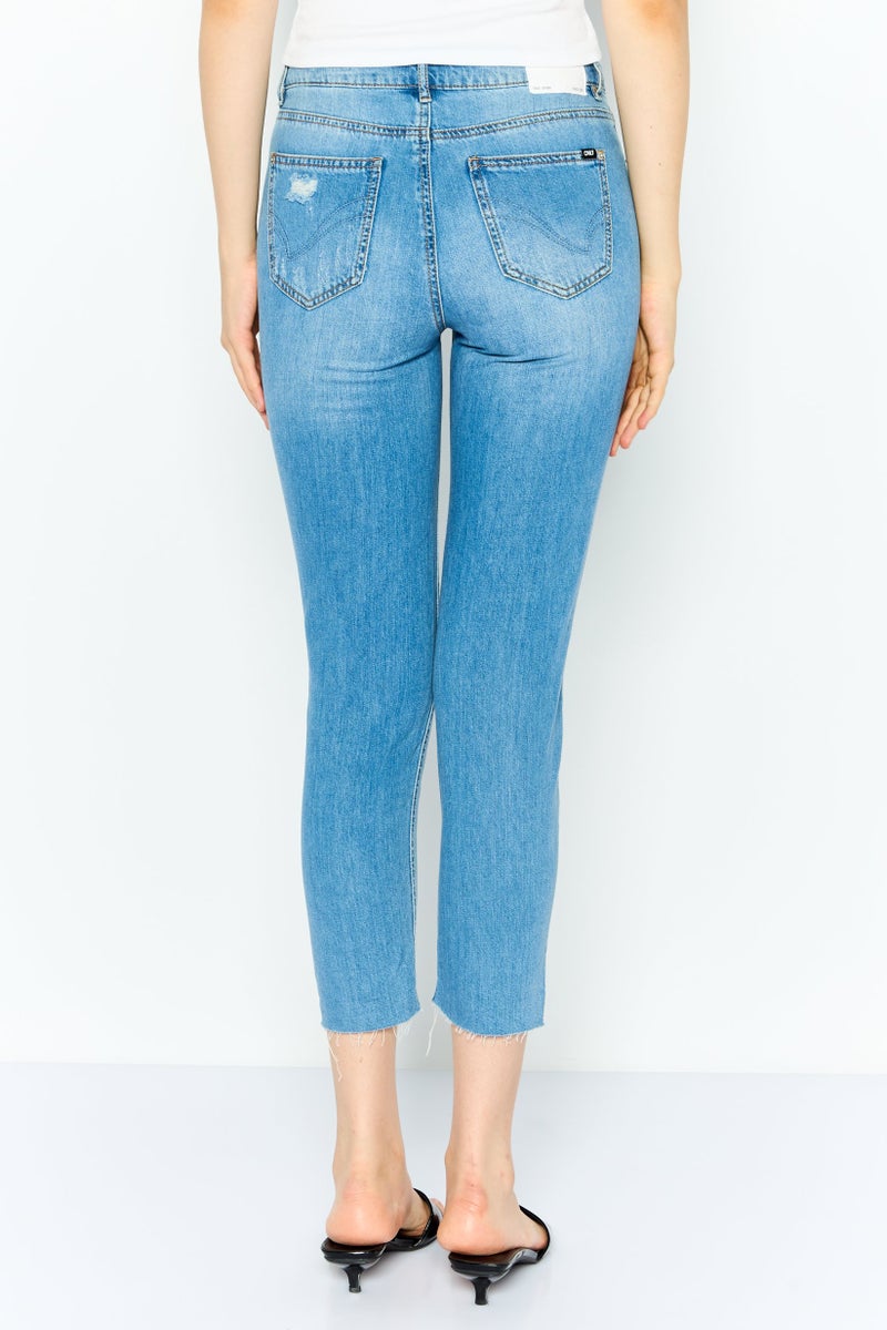 ONLY Women Regular Fit Washed No Streatch Denim, Blue - Image 2