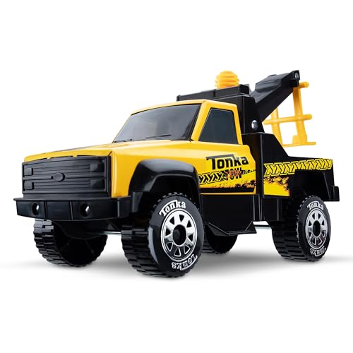 Tonka Steel Classics Tow Truck  Made with Steel  Sturdy Plastic Yellow Toy Construction Truck Boys and Girls Kids Toddlers Ages 3 - Image 1