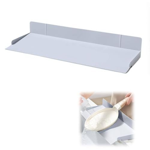 HASTHIP® 17.7 inch Sink Splash Guard in Kitchen with Suction Cup, L-Shape Sink Water Splash Guard - Image 1