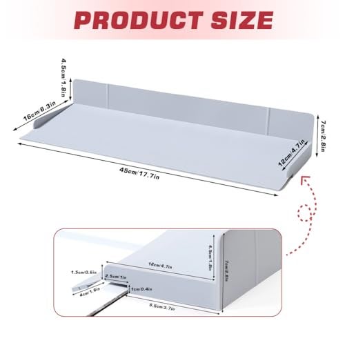HASTHIP® 17.7 inch Sink Splash Guard in Kitchen with Suction Cup, L-Shape Sink Water Splash Guard - Image 2