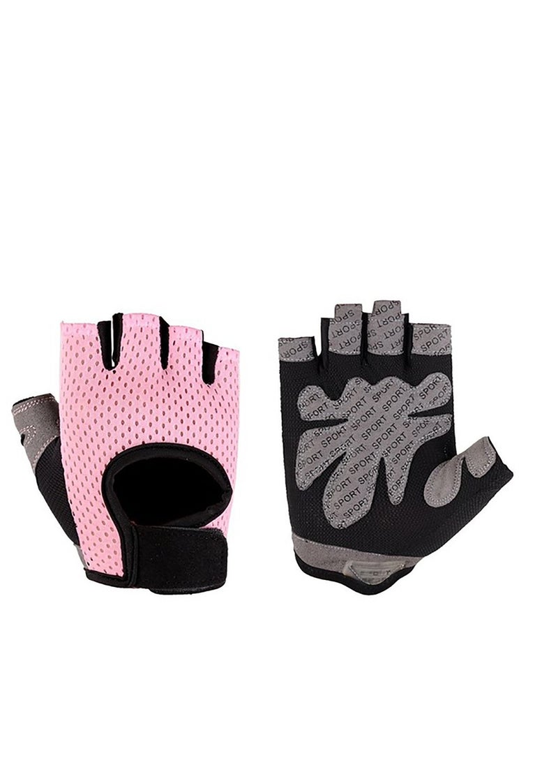 Generic - Anti-skid Half Finger Gym Gloves Sports Body Building Training Exercise Cycling Biking Wrist Gloves Women & Men Dumbbell Fitness Exercise Weightlifting - Image 1