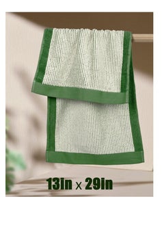 Excefore Hand Towels for Bathroom, Towels 4 Pack Premium Hand Towels Set, Cotton Towels with Jacquard Weave Deign, Ultra Soft and Highly Absorbent Towels, for Bathroom, Gym, Shower, Hotel, and Spa (Green)  - Image 2