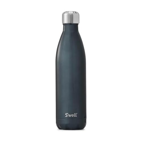 S'well S’well Stainless Steel 25oz Water Bottle, Blue Suede Color, Triple-Layer Vacuum Insulated Keeps Drinks Cold 48 Hours and Hot 24 Hours, BPA-Free, Leakproof - Image 1