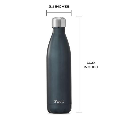 S'well S’well Stainless Steel 25oz Water Bottle, Blue Suede Color, Triple-Layer Vacuum Insulated Keeps Drinks Cold 48 Hours and Hot 24 Hours, BPA-Free, Leakproof - Image 4