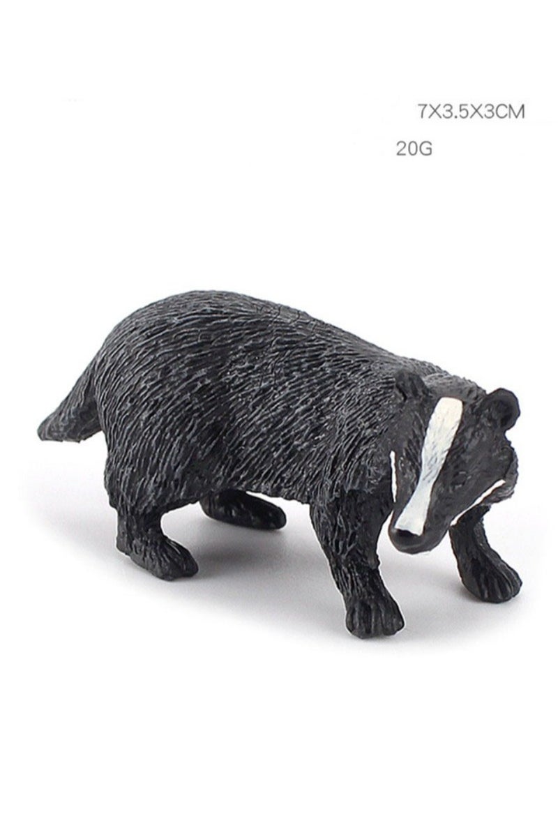 HALAMODO 3-Piece Badger and Anteater Animal Figures Set , Realistic Toy set , Wild Animal Ornaments, Jungle Zoo Cognitive Toys, Children's Birthday Party Gifts - Image 2