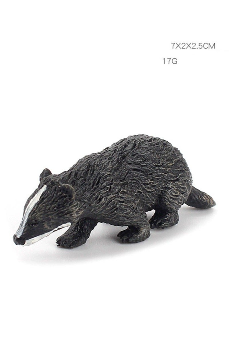 HALAMODO 3-Piece Badger and Anteater Animal Figures Set , Realistic Toy set , Wild Animal Ornaments, Jungle Zoo Cognitive Toys, Children's Birthday Party Gifts - Image 3