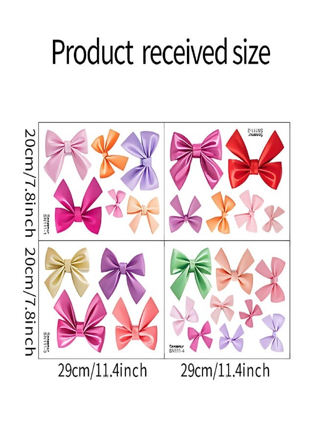 Saomour Trendy Colorful Bow Wall Stickers Multiple Colors Bow Knot Wall Decals for Girls Party Home Bedroom Nursery Room Wall Decor - Image 5