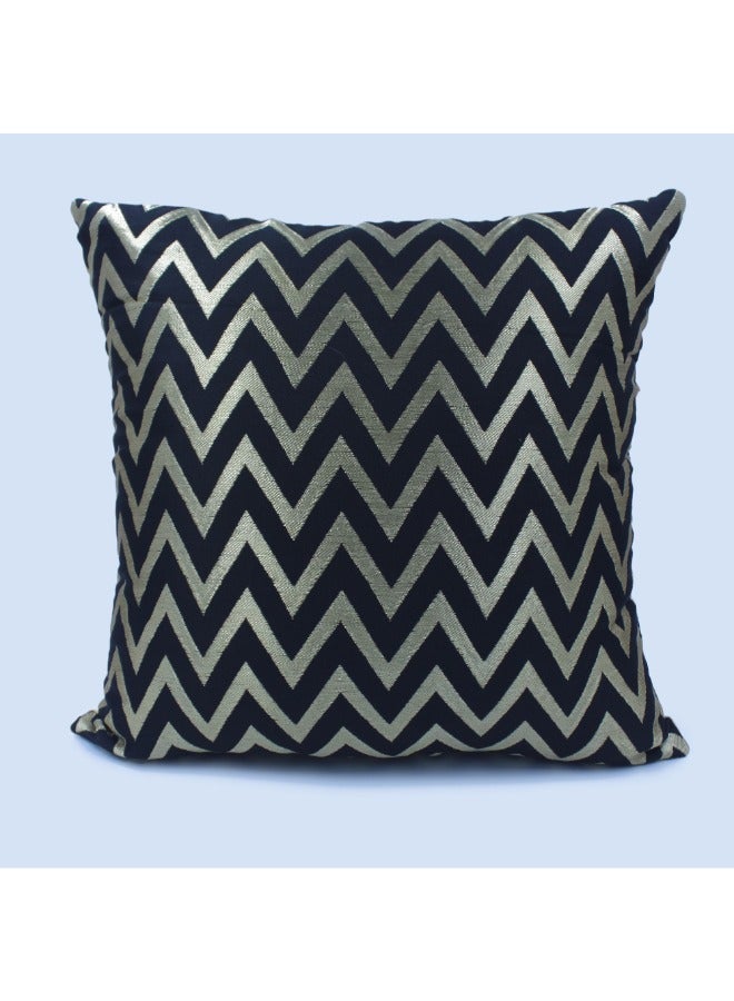 بيفت غطاء وسادة BYFT Orchard مقاس 16 × 16 بوصة (تصميم متعرج - أسود) 40 × 40 سم غطاء وسادة مزخرف فاخر للأريكة والسرير وغرفة المعيشة - مجموعة من قطعتين بدون حشوات  - Image 2