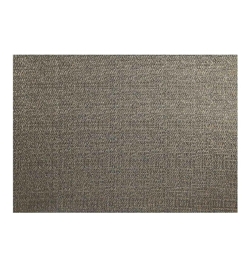 OBSESSIONS Premium PVC Placemats Set of 6 - Heat Resistant, Stain Resistant, Washable, 30x45 cm, Black and Copper - Perfect for Dining Table Decoration and Protection - Image 2