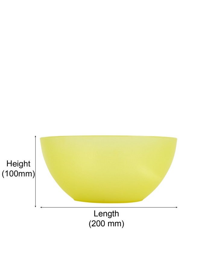 Jaypee Plus Virgin Plastic Mixing Bowl| Lightweight, Strong & Durable Bowls | Ideal for Serving, Storing & Stacking Set of 4 -(2800+2000+1200+800) ml (Yellow) - Image 5