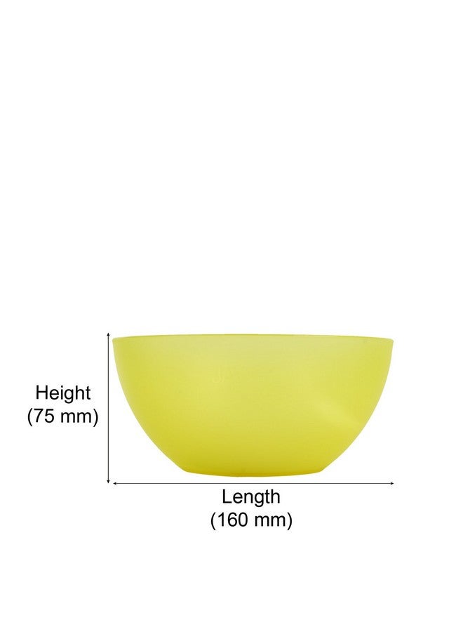 Jaypee Plus Virgin Plastic Mixing Bowl| Lightweight, Strong & Durable Bowls | Ideal for Serving, Storing & Stacking Set of 4 -(2800+2000+1200+800) ml (Yellow) - Image 2