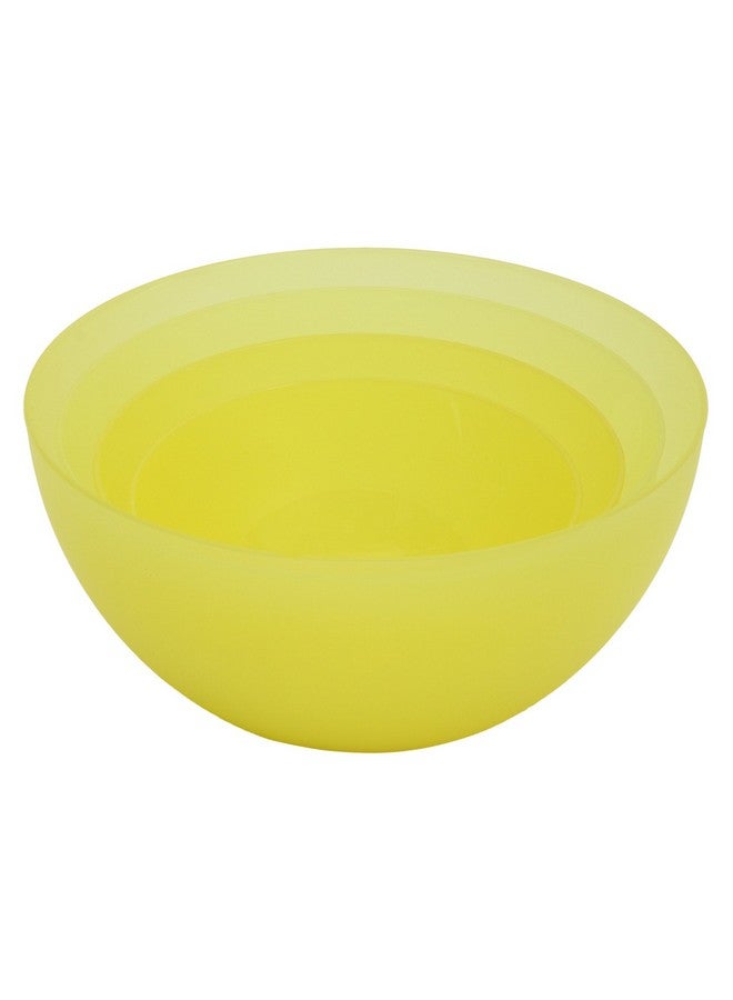 Jaypee Plus Virgin Plastic Mixing Bowl| Lightweight, Strong & Durable Bowls | Ideal for Serving, Storing & Stacking Set of 4 -(2800+2000+1200+800) ml (Yellow) - Image 1