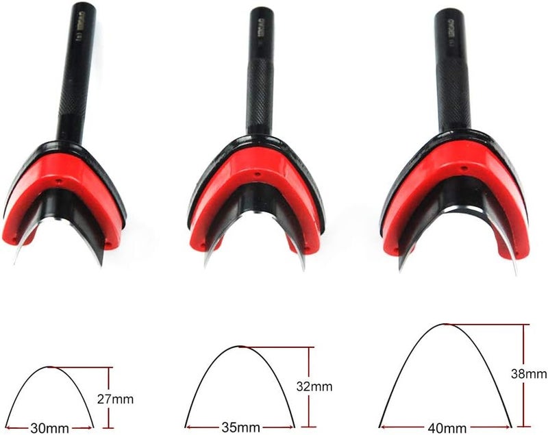 OWDEN Professional 3 Pieces Leather Belt end Cutter Punch Set,”V” Type Shaped,Belt Strap Punch Tool Set,3 Sizes Leather Tool. (V Type) - Image 2