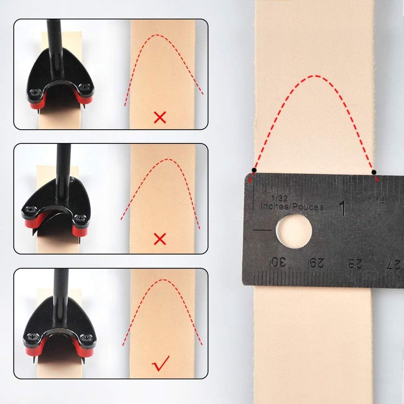 OWDEN Professional 3 Pieces Leather Belt end Cutter Punch Set,”V” Type Shaped,Belt Strap Punch Tool Set,3 Sizes Leather Tool. (V Type) - Image 4