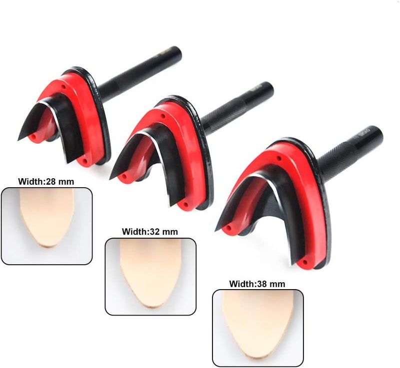 OWDEN Professional 3 Pieces Leather Belt end Cutter Punch Set,”V” Type Shaped,Belt Strap Punch Tool Set,3 Sizes Leather Tool. (V Type) - Image 3