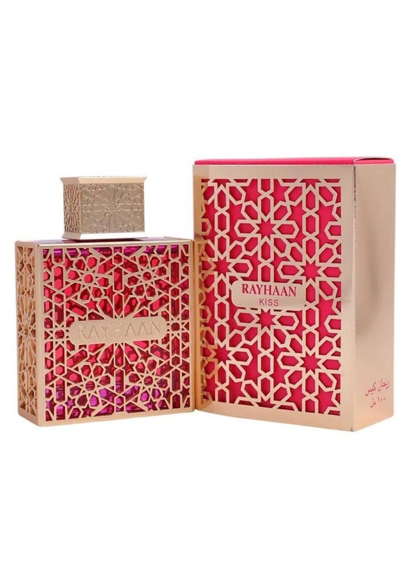 Rayhaan Kiss Eau De Parfum 100ml Sweet Fruity Gourmand Long Lasting Perfume for Women - Image 1