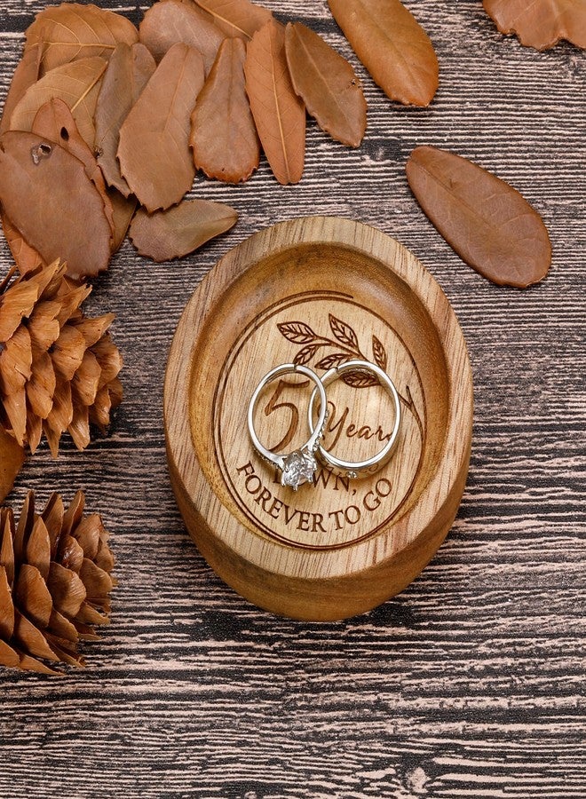 Fleure Esme 5th Anniversary Wooden Gift for Him Her Men Women - Wooden Ring Dish Tray for Couple Husband Wife Marriage - Romantic 5 Year Wood Anniversary Wedding Gifts for Him Her Birthday Valentines Day Decor - Image 4