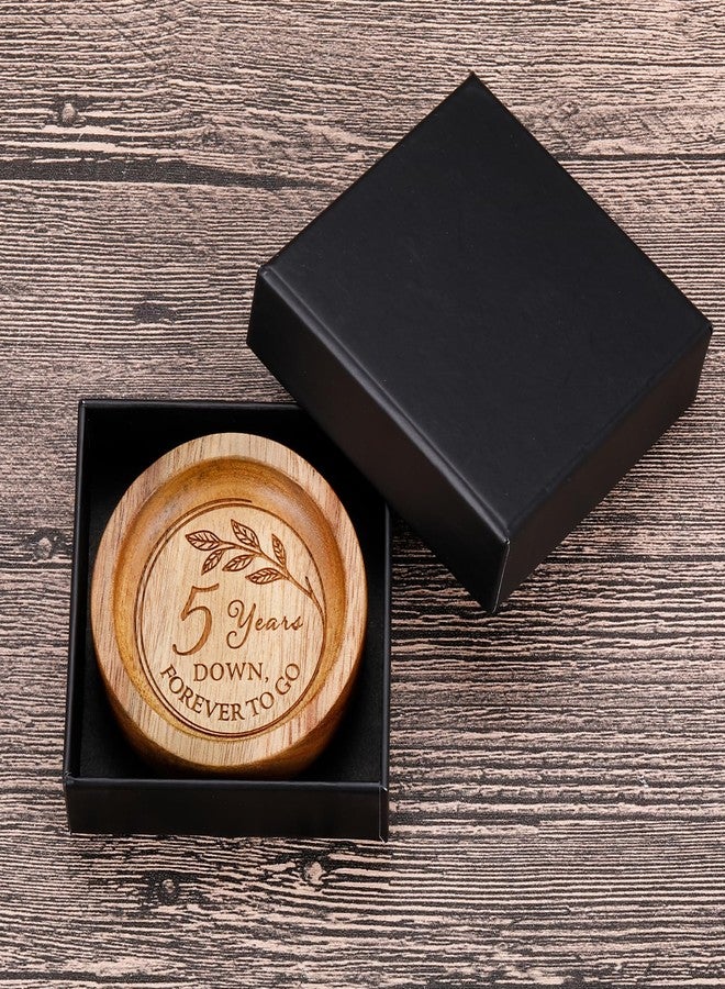 Fleure Esme 5th Anniversary Wooden Gift for Him Her Men Women - Wooden Ring Dish Tray for Couple Husband Wife Marriage - Romantic 5 Year Wood Anniversary Wedding Gifts for Him Her Birthday Valentines Day Decor - Image 5