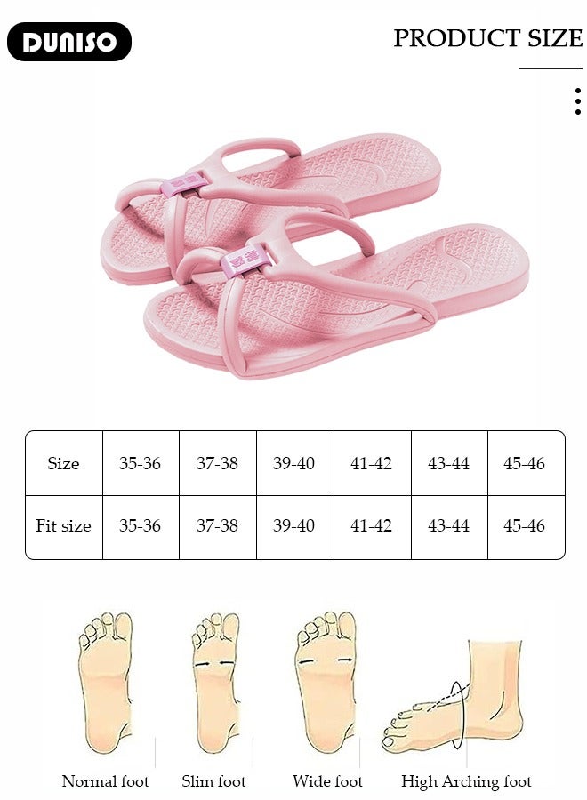 DUNISO Foldable Flip Flops For Men And Women,Slim Flip Flop Slipper, Casual Flat Sandals for travel, Lightweight and Comfortable Walking Sandal,Summer Beach Quick-Dry Flat Sandals - Image 4