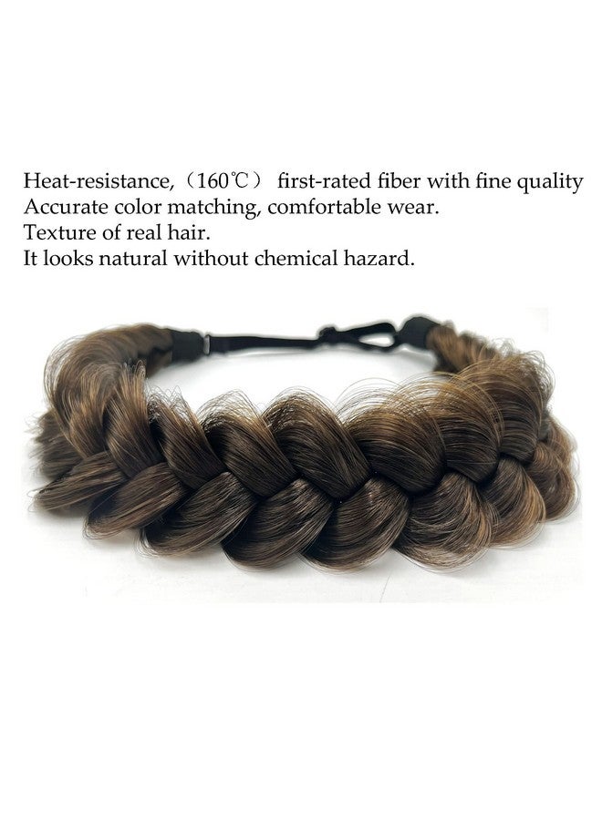 TOECWEGR Oecwegr Synthetic Hair Braided Headband Classic Wide Strands Wedding Disorderly Fluffy Braids Wig Band Women Beauty Accessory - Image 3