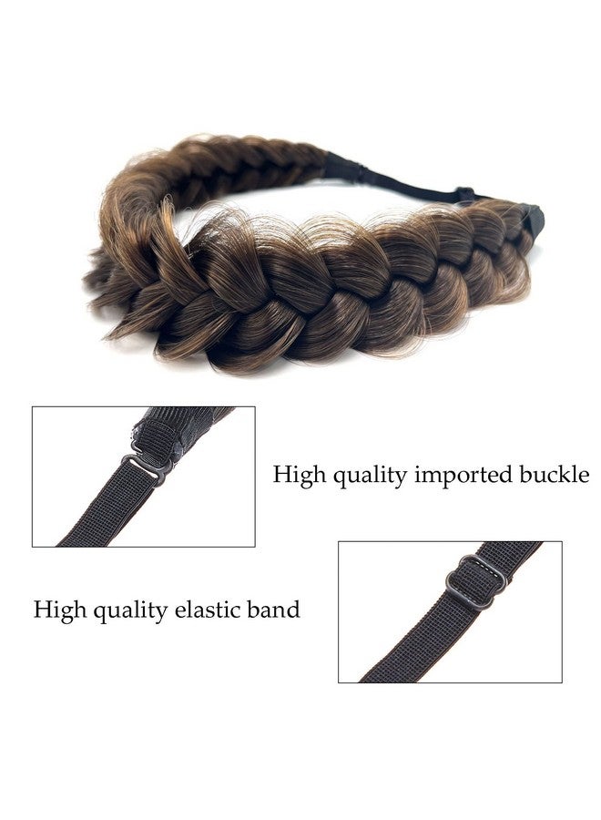 TOECWEGR Oecwegr Synthetic Hair Braided Headband Classic Wide Strands Wedding Disorderly Fluffy Braids Wig Band Women Beauty Accessory - Image 4
