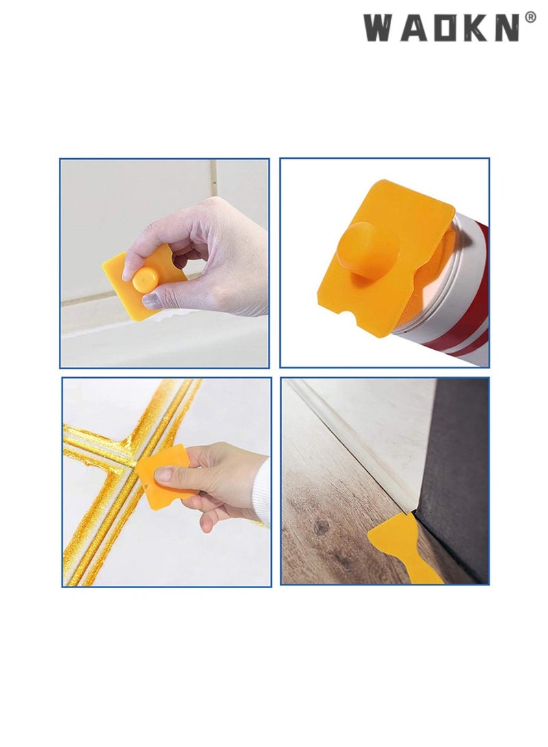 WAOKN 15 Piece Set of Caulking Remover Tool Kit Filling Tools Vacuum Silicone Nozzle Application, 3-in-1 Silicone Caulk and Plastic Scraper for Kitchen, Bathroom, Window and Sink Joint Green - Image 4