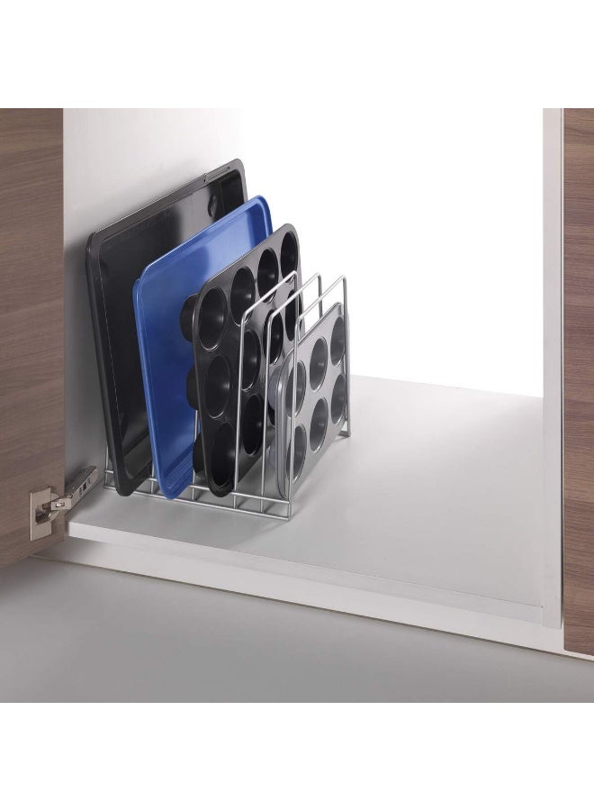 Metaltex Tray & Cutting Board Holder Nevada – 5-Slot Organizer – Iron Wire Body with Polytherm® Metallic Coating – Durable Kitchen Storage - Image 3