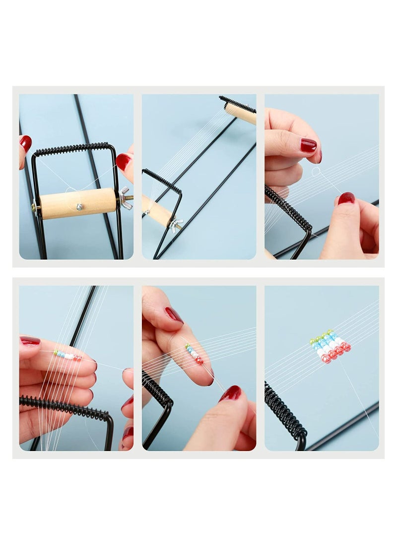 Mountain Gems Frame Bead Loom Kit for Beaded Bracelets Earrings Belts Making Includes Seed Beads  - Image 3