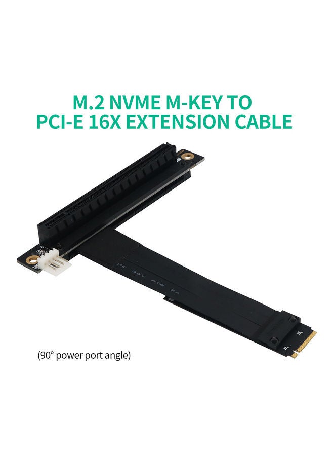 M.2 NVME M-key To PCI-E 3.0 Extension Cable Black - Image 2
