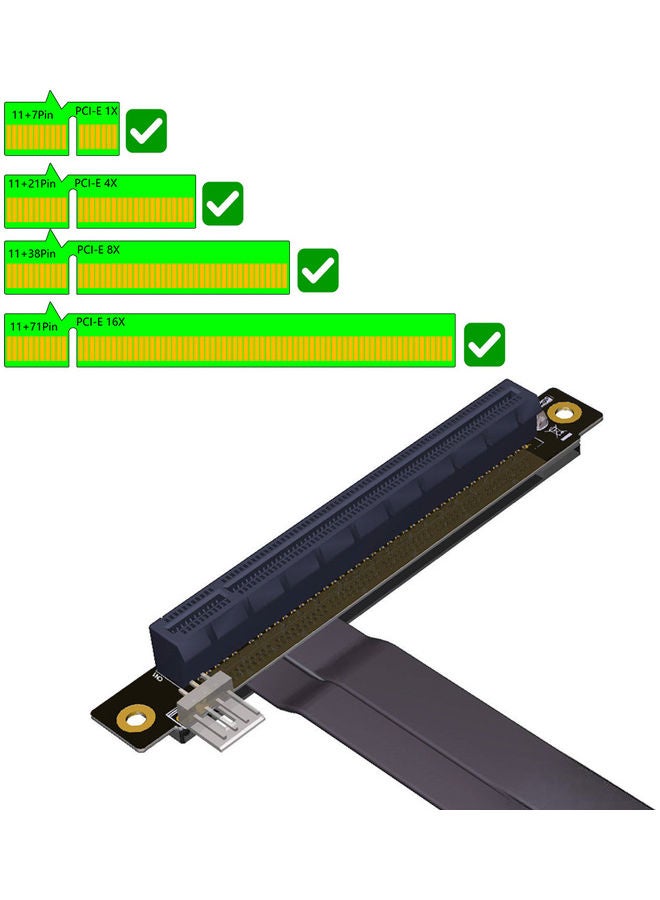 M.2 NVME M-key To PCI-E 3.0 Extension Cable Black - Image 4