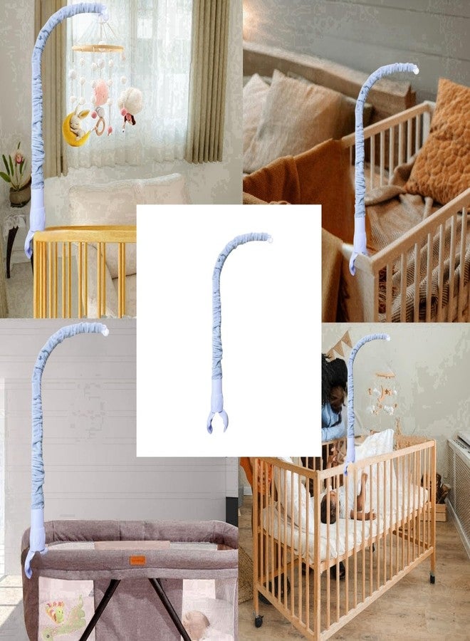 Accfore 23 inches Baby Crib Mobile Arm,Mobile Arm for Crib with Cloth Cover,Nursery Mobile Arm Baby Mobile Hanger,The Claw Part can be Adjusted Width,DIY Toy Decoration (Grey) - Image 4