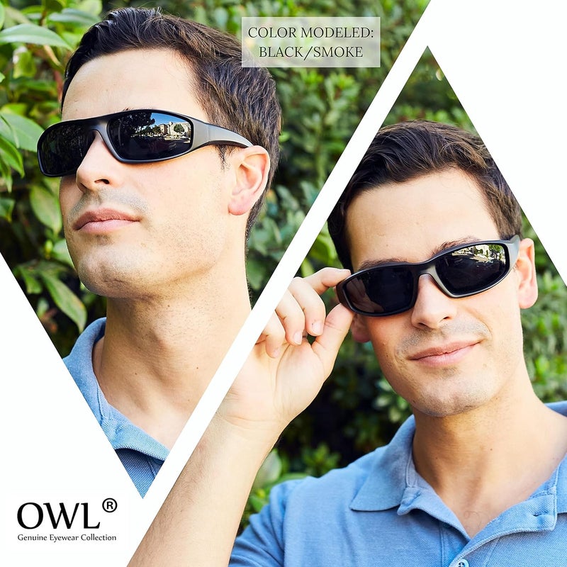 OWL 3 Pack Motorcycle Riding Glasses, Padded Sport Sunglasses, Assorted Colors for Men and Women - Image 2