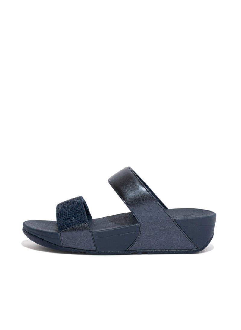 FitFlop - LULU Women's Crystal Embellished Slides - Midnight Blue (EC4-399) - Image 1
