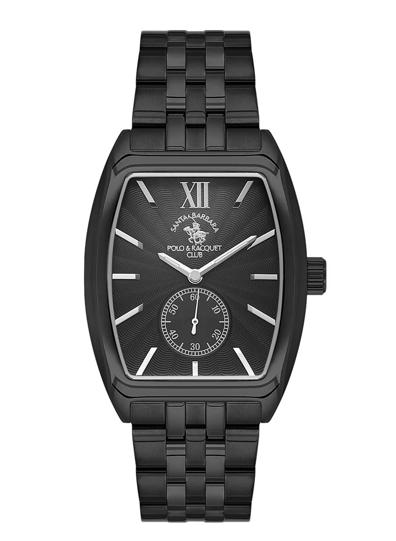 SANTA BARBARA POLO & RACQUET CLUB Santa Barbara Polo & Racquet Club - Noble Men's Watch | Stainless Steel Band with Steel Case | Analog | Round Dial | Mineral Glass | Japanese Quartz | Water Resistance 50 Meters