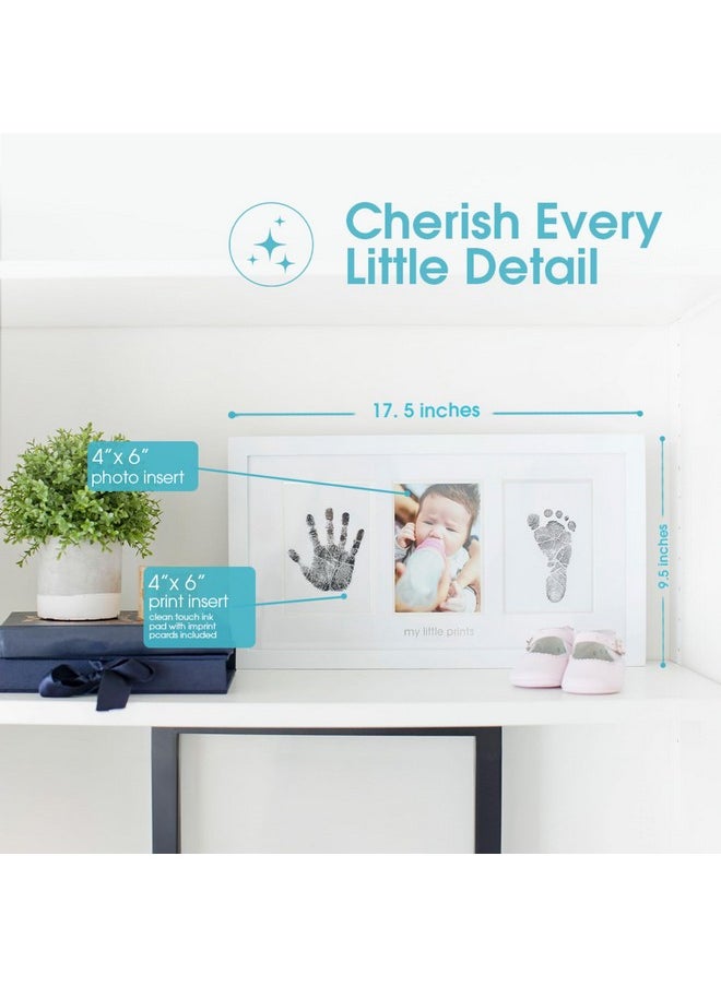 pearhead Pearhead Baby Hand and Footprint Kit - Inkless No Mess Clean-Touch Ink Pad, Newborn Keepsake Frame, Nursery Decor Essentials, Perfect Shower Gift for Boys and Girls, White  - Image 2