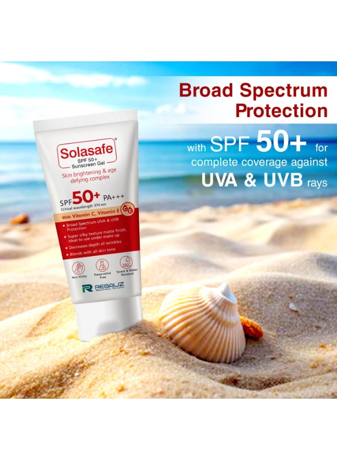 Solasafe Regaliz Sunscreen SPF 50+ | Broad-Spectrum UVA & UVB Protection | Water-Resistant, Lightweight, and Non-Greasy Formula | Anti-Aging and Blue Light Protection | Suitable for All Skin Types - Image 4