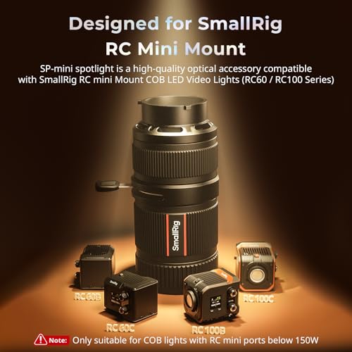 SmallRig SPMini Spotlight Optical Snoot Photography Kit with High Transmittance Flash Projector Attachment Over 4 Times Brightness Enhancement a GOBO Holder and 10 Gobos 4939 - Image 3