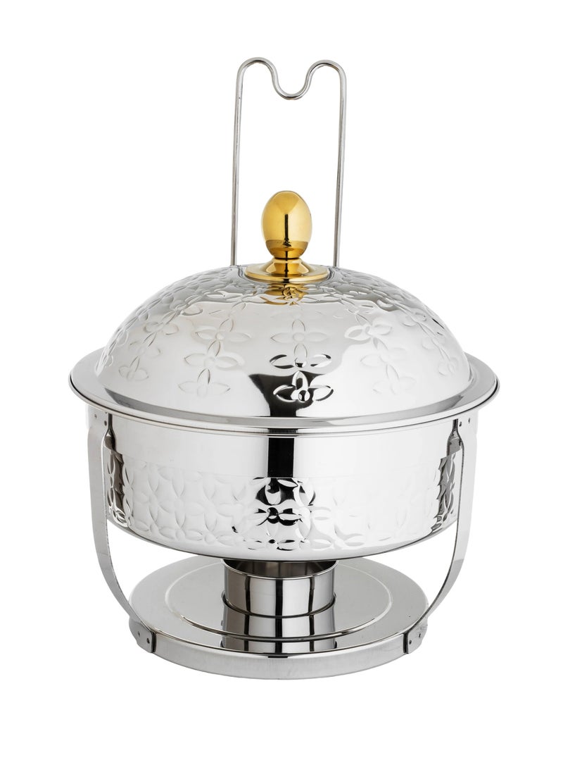 Maxima - Round Stainless Steel Chaffing Dish with Lid 6L - Image 1