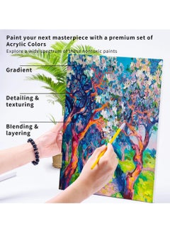 Generic Acrylic Paint 18 Colors(0.41oz,12ml), Art Craft Paints for Canvas,Ceramic,Wood and Rock Painting Supplies,Non-Toxic,Rich Pigment Colors, Quick Dry, Good Choose For Beginners and Painters  - Image 3
