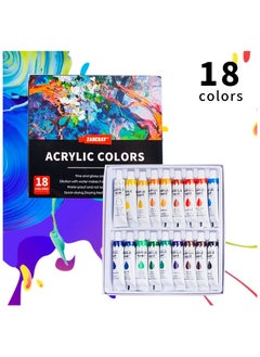 Generic Acrylic Paint 18 Colors(0.41oz,12ml), Art Craft Paints for Canvas,Ceramic,Wood and Rock Painting Supplies,Non-Toxic,Rich Pigment Colors, Quick Dry, Good Choose For Beginners and Painters  - Image 1