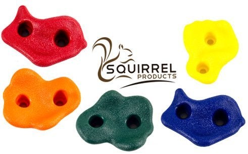 Squirrel Products 20 Extra Large Deluxe Rock Climbing Holds with Mounting Hardware - DIY Rock Wall Comes with Mounting Hardware - Ages 3+ - Image 3
