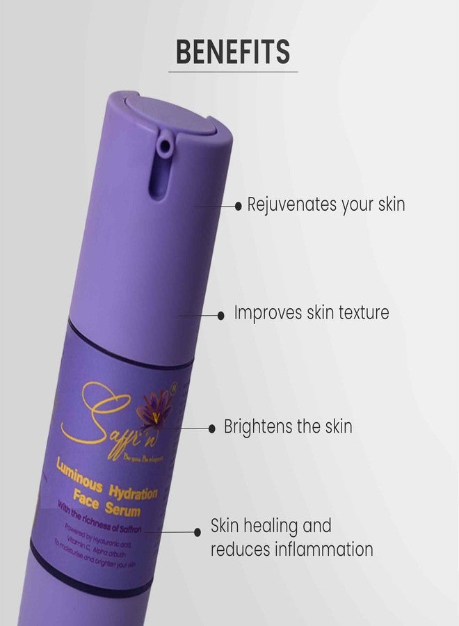 Saffr'n Luminous Hydration Face Serum with Saffron extract, 8% Vitamin C, Glycolic Acid for Radiant Skin | 30 ml - Image 5