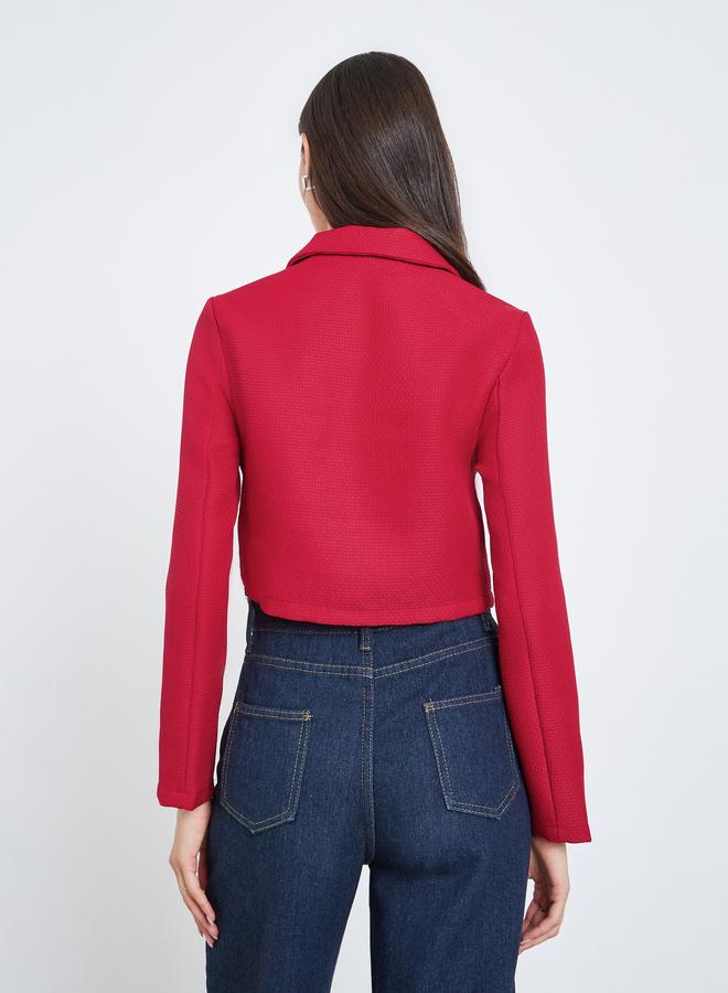 Take Two Solid Button Front Long Sleeve Jacket - Image 5