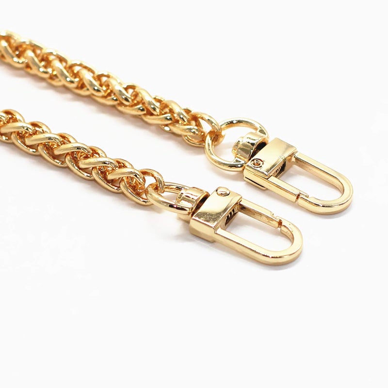 Model Worker Iron Lantern Chain Strap Handbag Chains Purse Chain Straps Shoulder Cross Body Replacement Straps with Metal Buckles (Gold, 23.6") - Image 2
